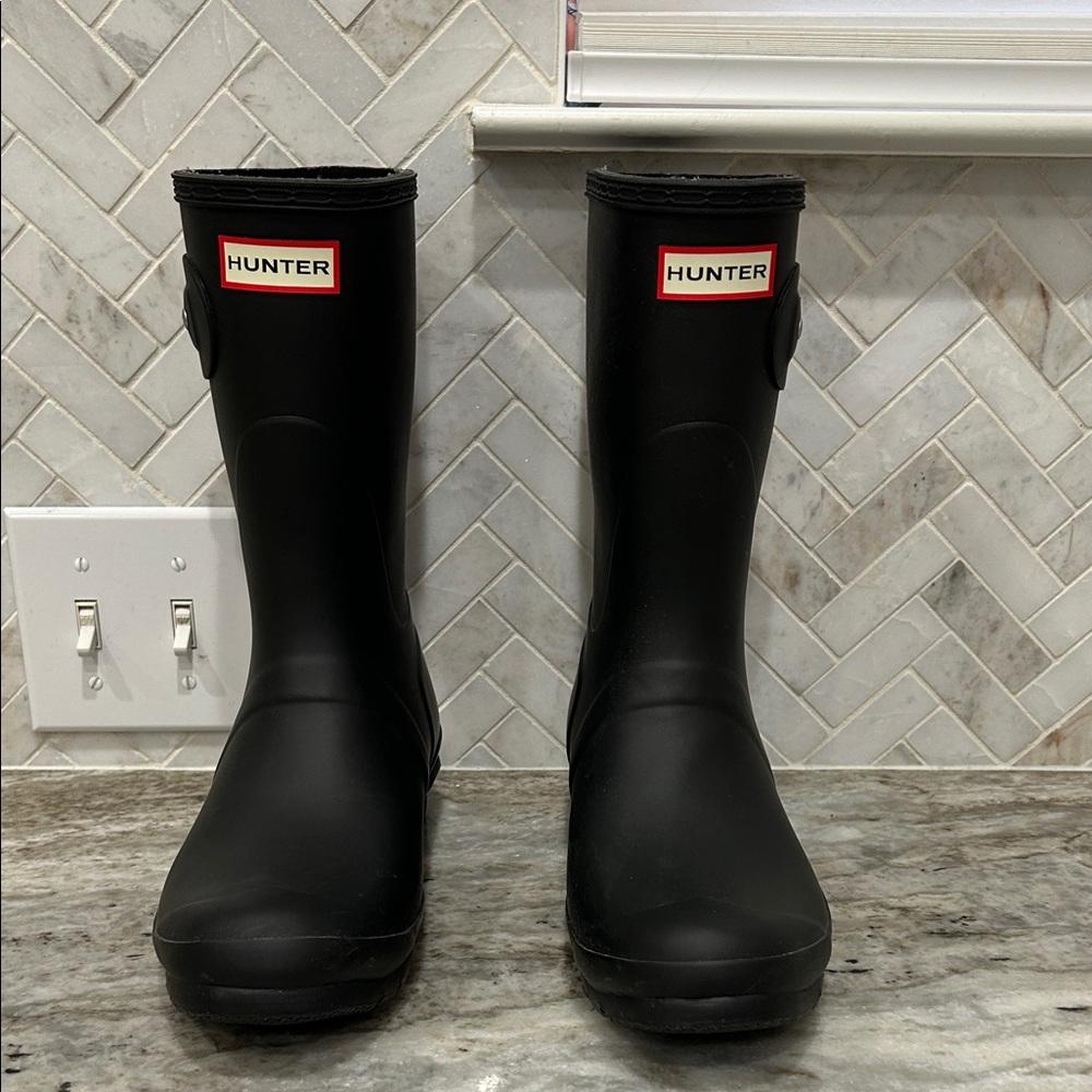Hunter Black Women's Tall Rain Boots